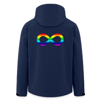 Arc-en-ciel infini - Veste softshell homme en polyester recyclé Stanley/Stella - marine - Dos - AI Model Male 185 light (185cm)