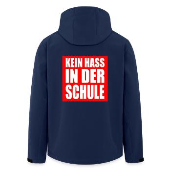 kein hass in der schule - Recycelte Männer Softshell-Jacke von Stanley/Stella - Navy - Hinten - AI Model Male 185 light (185cm)