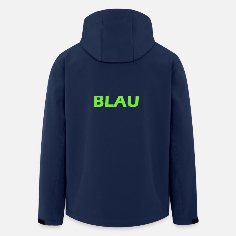 BLUE IN GREEN SCRIPT - Men’s Recycled Softshell Jacket by Stanley/Stella - navy