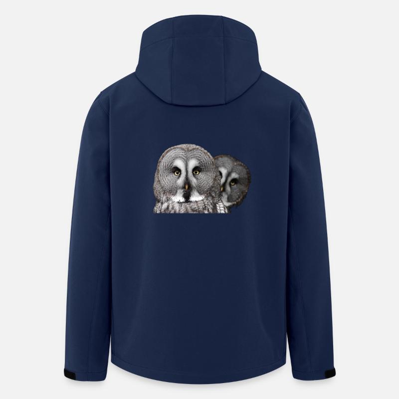 Zwei Eulenköpfe - Recycelte Männer Softshell-Jacke von Stanley/Stella - Navy