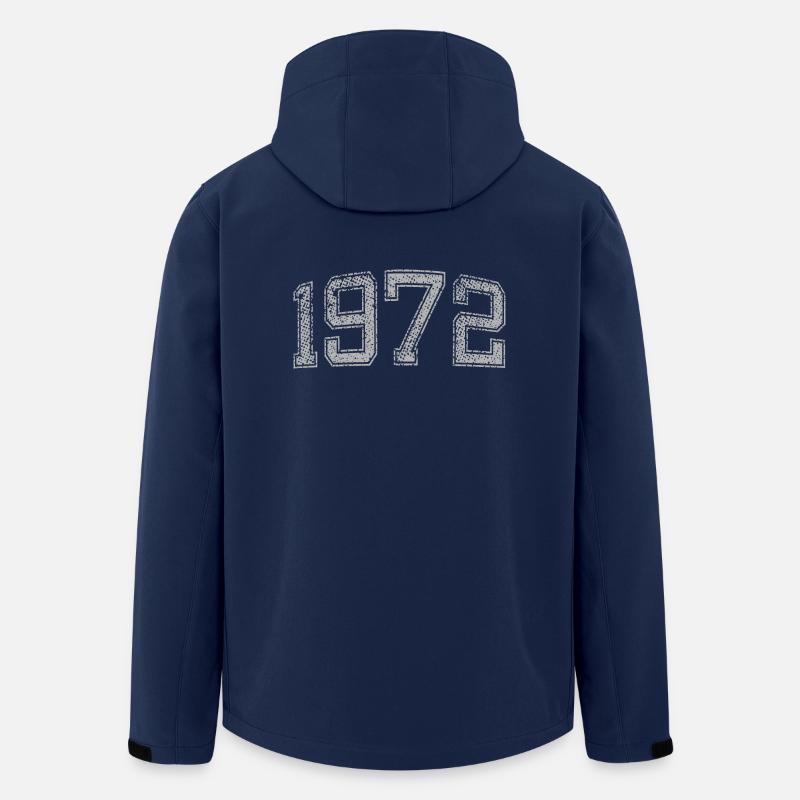 1972 Jahrgang - Recycelte Männer Softshell-Jacke von Stanley/Stella - Navy