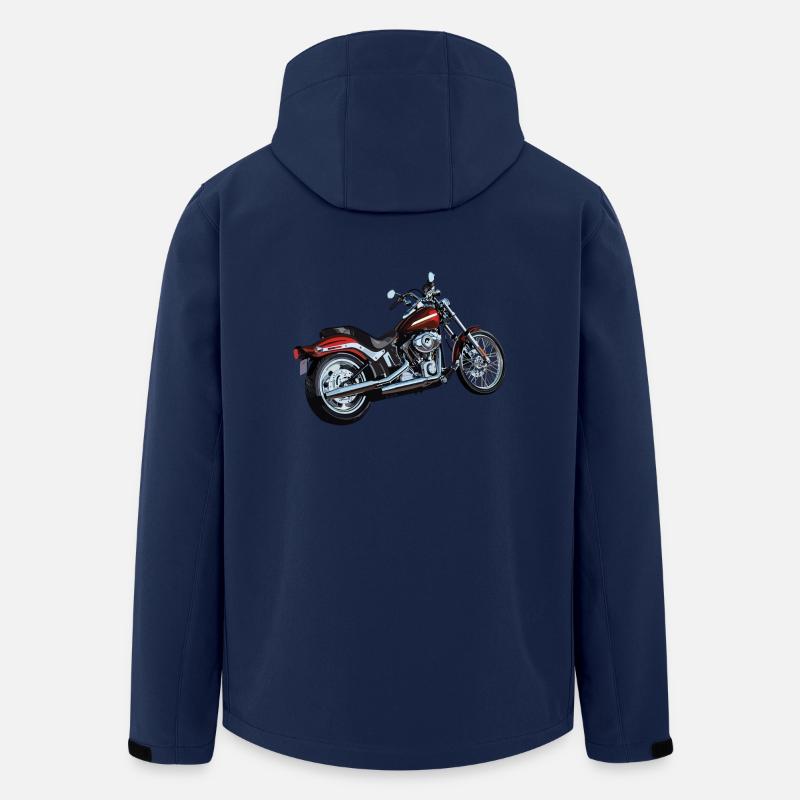 rotes Motorrad Geschenk Geschenkidee - Recycelte Männer Softshell-Jacke von Stanley/Stella - Navy