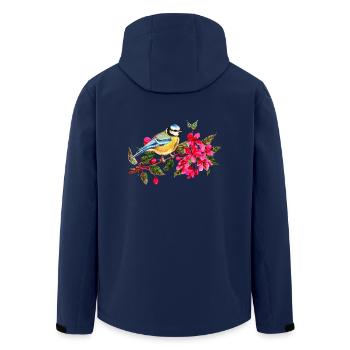 Bird - Men’s Recycled Softshell Jacket by Stanley/Stella - navy - Back - AI Model Male 185 light (185cm)