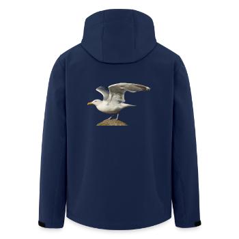 seagull gull moewe2 - Recycelte Männer Softshell-Jacke von Stanley/Stella - Navy - Hinten - AI Model Male 185 light (185cm)