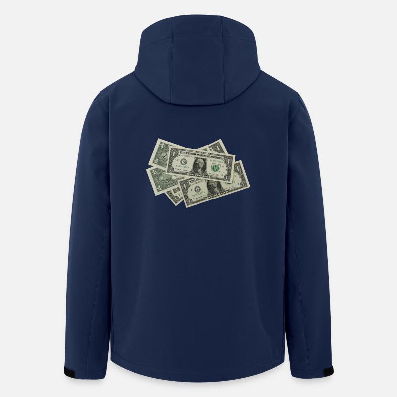 Dollar Scheine - Recycelte Männer Softshell-Jacke von Stanley/Stella - Navy