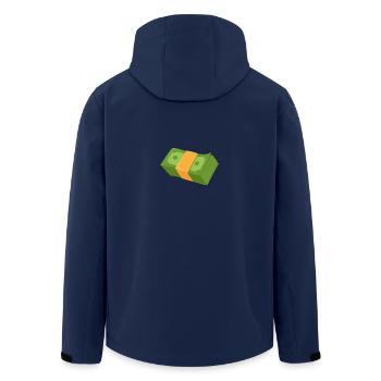 Cadeau de paquet d'argent comptant - Veste softshell homme en polyester recyclé Stanley/Stella - marine - Dos - AI Model Male 185 light (185cm)