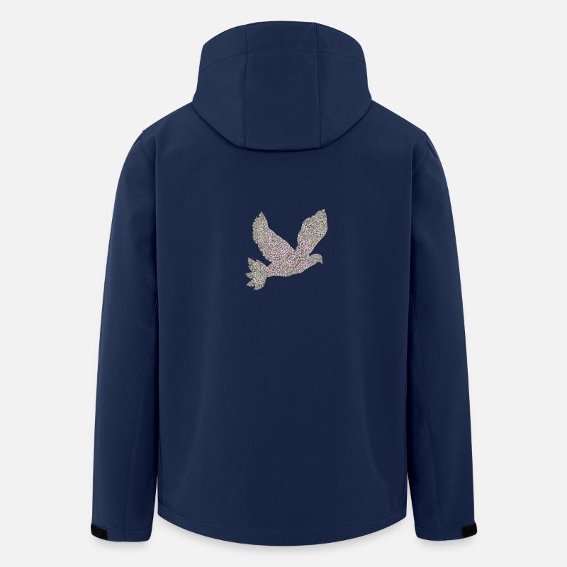Friedenstaube - Recycelte Männer Softshell-Jacke von Stanley/Stella - Navy