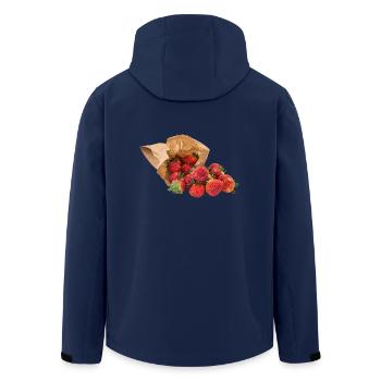 strawberry erdbeeren veggie gemuese fruits60 - Recycelte Männer Softshell-Jacke von Stanley/Stella - Navy - Hinten - AI Model Male 185 light (185cm)