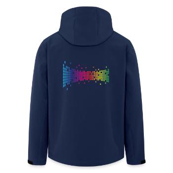 Abstrakt 90er Jahre - Recycelte Männer Softshell-Jacke von Stanley/Stella - Navy - Hinten - AI Model Male 185 light (185cm)