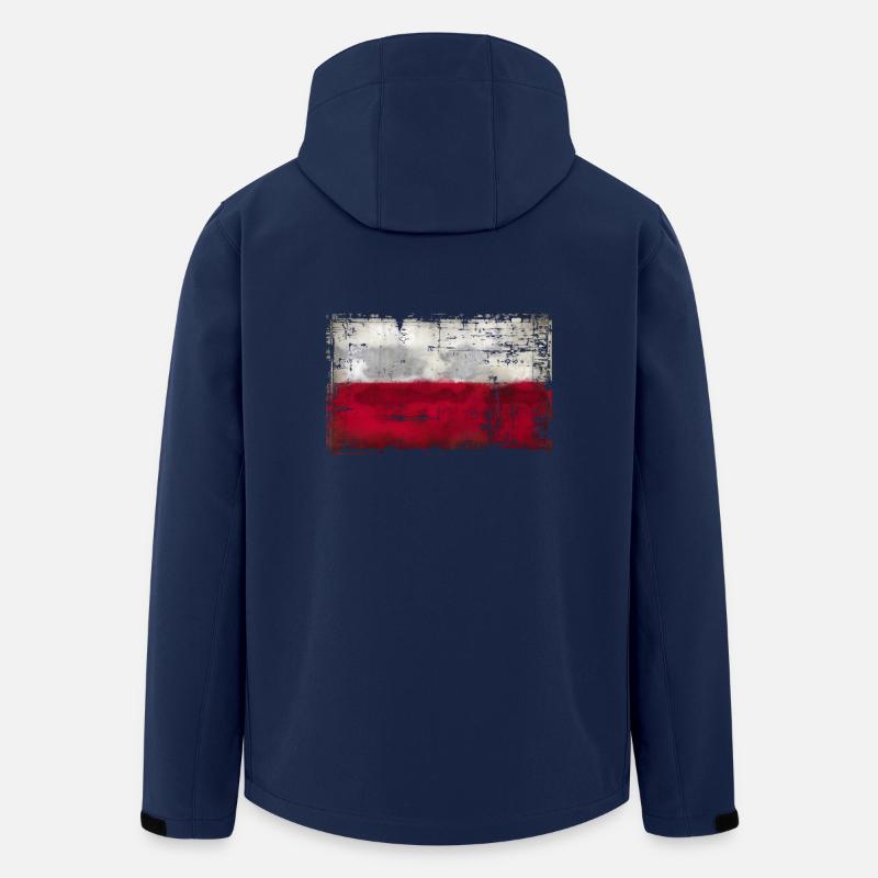 Poland - Polen - Recycelte Männer Softshell-Jacke von Stanley/Stella - Navy