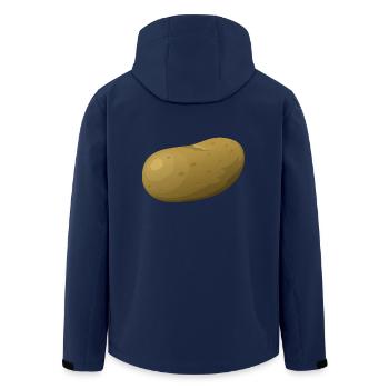 Kartoffel Geschenkidee - Recycelte Männer Softshell-Jacke von Stanley/Stella - Navy - Hinten - AI Model Male 185 light (185cm)