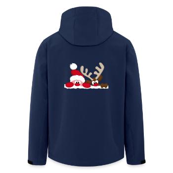 nicholas nicholas reindeer reindeer christmas christmas - Men’s Recycled Softshell Jacket by Stanley/Stella - navy - Back - AI Model Male 185 light (185cm)