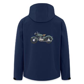 moto - Veste softshell homme en polyester recyclé Stanley/Stella - marine - Dos - AI Model Male 185 light (185cm)