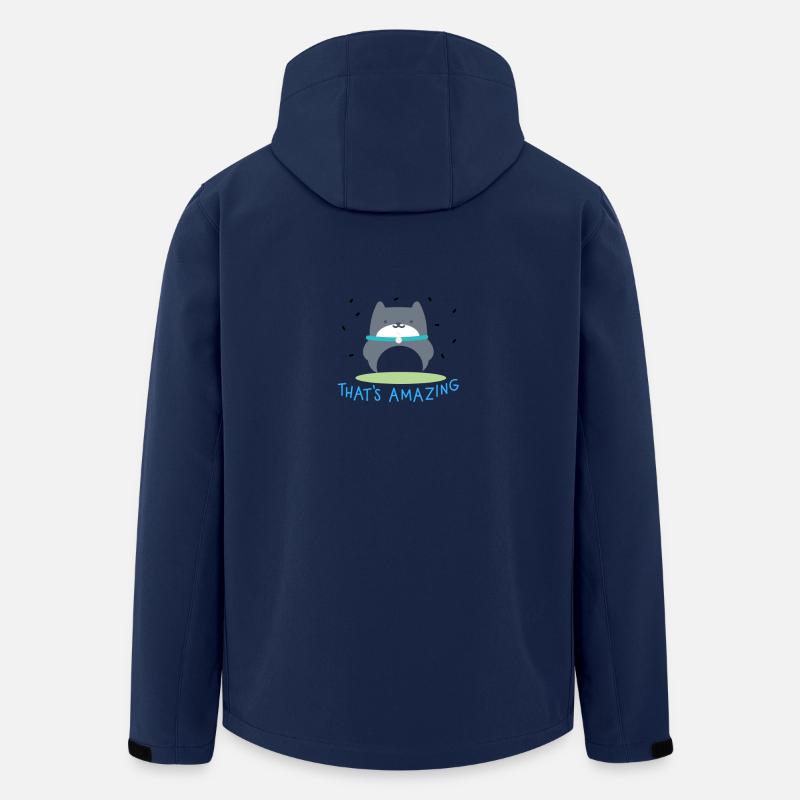 Drôle petit animal cool avec dire c'est incroyable - Veste softshell homme en polyester recyclé Stanley/Stella - marine