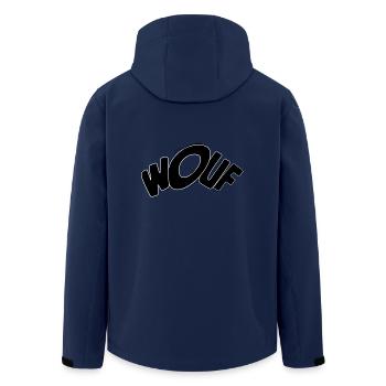 Wouf Wuff Wuff Chien chien aboiement de chien cadeau - Veste softshell homme en polyester recyclé Stanley/Stella - marine - Dos - AI Model Male 185 light (185cm)