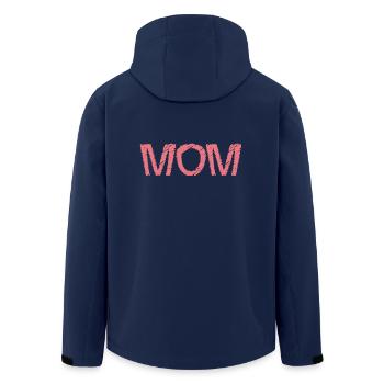 MUTTERTAG. SCHÖNEN MUTTERTAG. MAMA. ICH LIEBE DICH - Recycelte Männer Softshell-Jacke von Stanley/Stella - Navy - Hinten - AI Model Male 185 light (185cm)