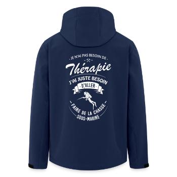 T-shirt Thérapie Chasse sous-marine - Veste softshell homme en polyester recyclé Stanley/Stella - marine - Dos - AI Model Male 185 light (185cm)