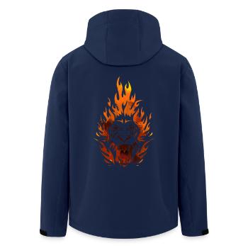 burning_lion - Recycelte Männer Softshell-Jacke von Stanley/Stella - Navy - Hinten - AI Model Male 185 light (185cm)