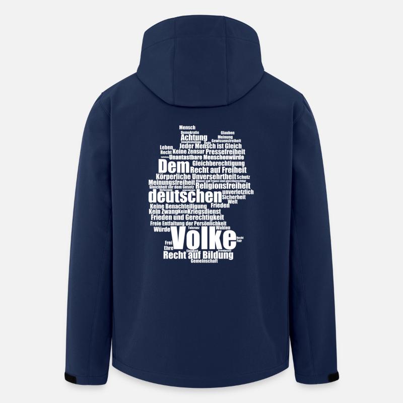 Dem deutschen Volke - weiß - Recycelte Männer Softshell-Jacke von Stanley/Stella - Navy