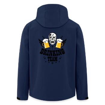 83 Totenkopf Skull 2 Bier DRINKING TEAM Beer - Recycelte Männer Softshell-Jacke von Stanley/Stella - Navy - Hinten - AI Model Male 185 light (185cm)
