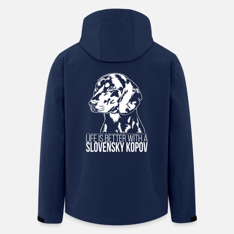 Slovensky Kopov life is better Hunde Hund Wilsigns - Recycelte Männer Softshell-Jacke von Stanley/Stella - Navy
