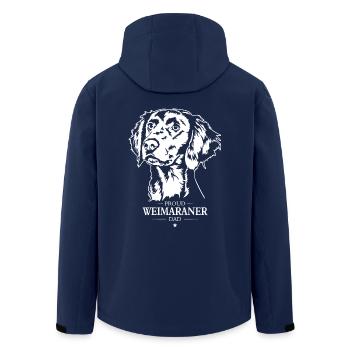 Weimaraner Langhaar Dad Hunde Jagdhunde Wilsigns - Recycelte Männer Softshell-Jacke von Stanley/Stella - Navy - Hinten - AI Model Male 185 light (185cm)