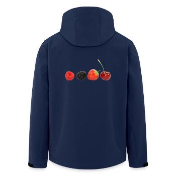 Leckere Beeren - Recycelte Männer Softshell-Jacke von Stanley/Stella - Navy - Hinten - AI Model Male 185 light (185cm)