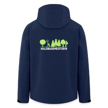 Waldbademeisterin für das Waldbaden im Waldbad - Recycelte Männer Softshell-Jacke von Stanley/Stella - Navy - Hinten - AI Model Male 185 light (185cm)