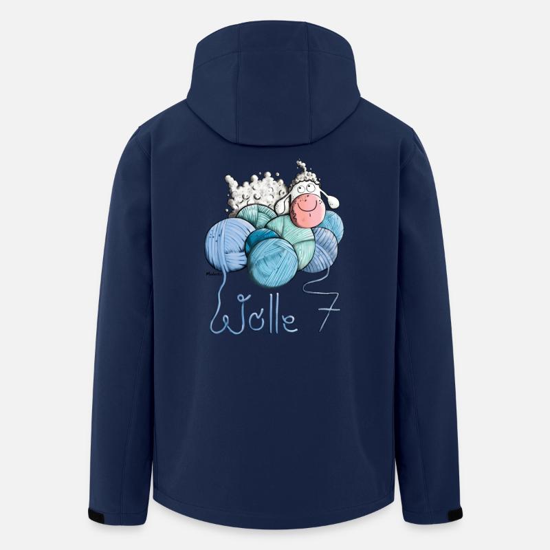 Schaf auf Wolle 7 - Recycelte Männer Softshell-Jacke von Stanley/Stella - Navy