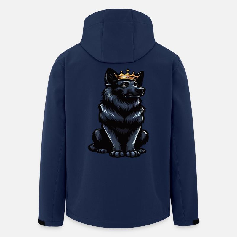 Schwarzer Schäferhund Schäferhundbesitzer  - Recycelte Männer Softshell-Jacke von Stanley/Stella - Navy
