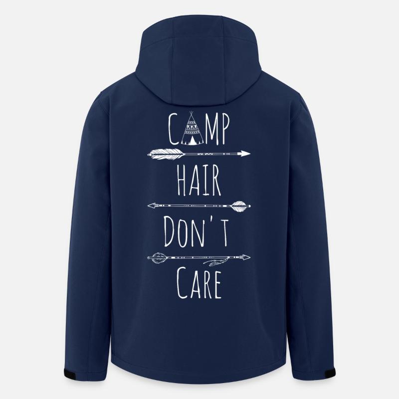 Camp Hair Don't Care - Recycelte Männer Softshell-Jacke von Stanley/Stella - Navy