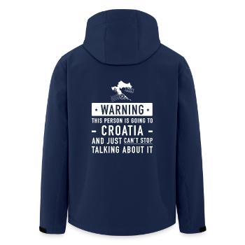 Original Kroatien Urlaub Geschenk - Recycelte Männer Softshell-Jacke von Stanley/Stella - Navy - Hinten - AI Model Male 185 light (185cm)