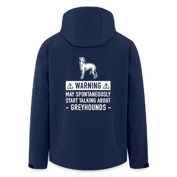 Lustige Windhund-Geschenk-Idee - Recycelte Männer Softshell-Jacke von Stanley/Stella - Navy - Hinten - AI Model Male 185 light (185cm)