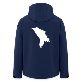 Moldawien originelle Geschenkidee - Recycelte Männer Softshell-Jacke von Stanley/Stella - Navy - Hinten - AI Model Male 185 light (185cm)