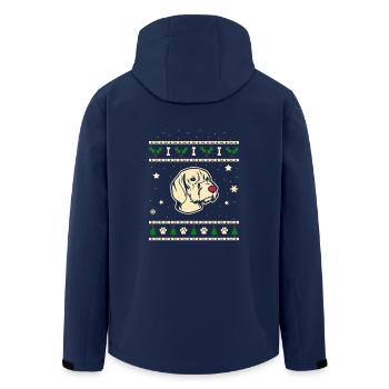 Vizsla Wire Hair Christmas Gift - Men’s Recycled Softshell Jacket by Stanley/Stella - navy - Back - AI Model Male 185 light (185cm)