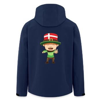 Kobold Fabel Leprechaun Flagge Denmark Geschenk - Recycelte Männer Softshell-Jacke von Stanley/Stella - Navy - Hinten - AI Model Male 185 light (185cm)