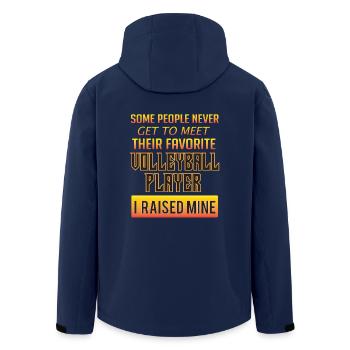 Maman de volleyball ou papa amènent présent - Veste softshell homme en polyester recyclé Stanley/Stella - marine - Dos - AI Model Male 185 light (185cm)