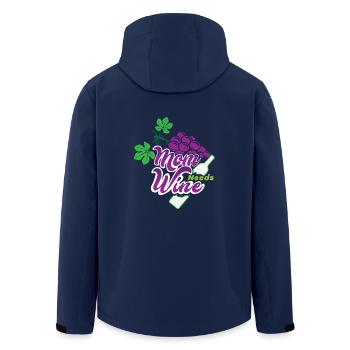 Maman a besoin de cadeau de maman de fête des mères de vin - Veste softshell homme en polyester recyclé Stanley/Stella - marine - Dos - AI Model Male 185 light (185cm)