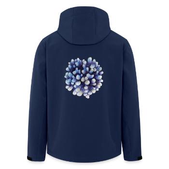 coral - Men’s Recycled Softshell Jacket by Stanley/Stella - navy - Back - AI Model Male 185 light (185cm)