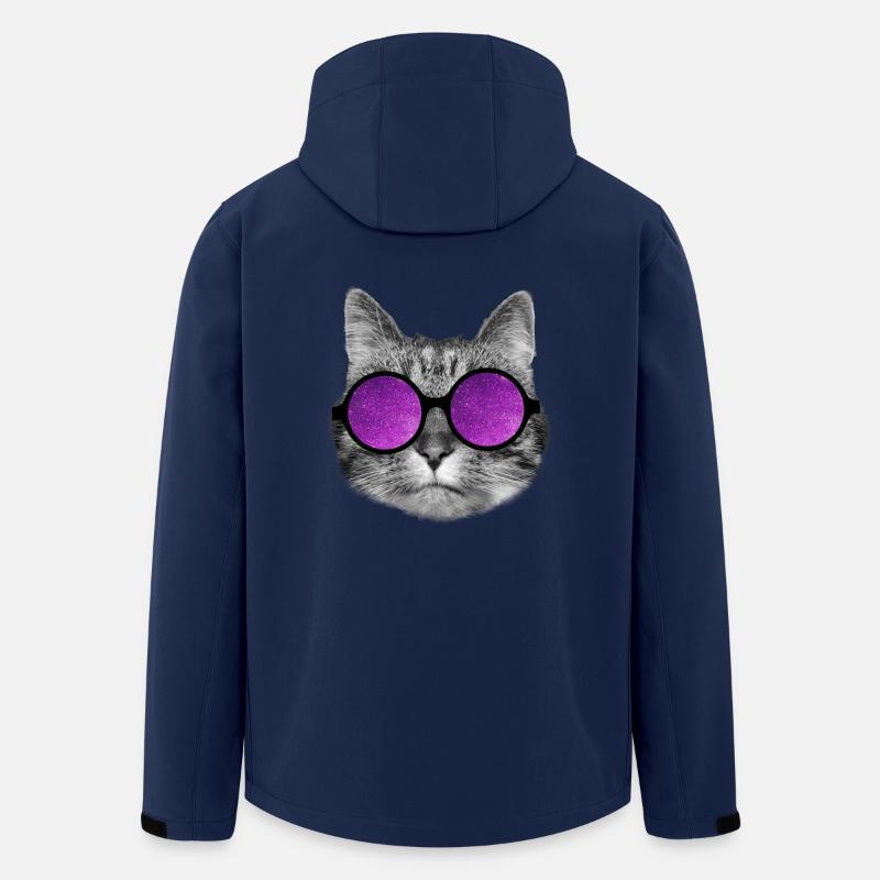 Weltraum-Kätzchen - Recycelte Männer Softshell-Jacke von Stanley/Stella - Navy