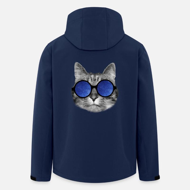 Galaxy cat - Recycelte Männer Softshell-Jacke Discoverer von Stanley/Stella - Navy
