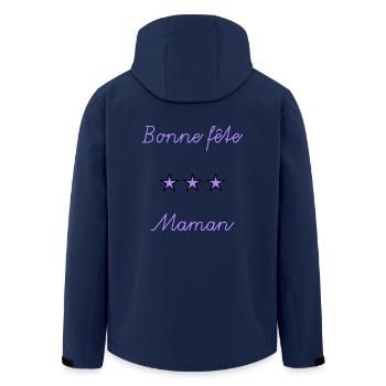 BONNE FÊTE MAMAN. MAMAN. FÊTE DES MÈRES. JE T'AIME - Veste softshell homme en polyester recyclé Stanley/Stella - marine - Dos - AI Model Male 185 light (185cm)
