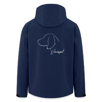 VIERÄUGEL Brandlbracke dog hunting dogs Wilsigns - Men’s Recycled Softshell Jacket by Stanley/Stella - navy - Back - AI Model Male 185 light (185cm)