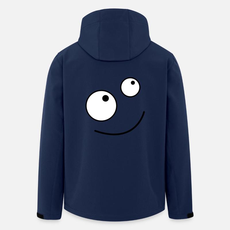 goofy Cartoon-Gesicht blickte lächelnd - Recycelte Männer Softshell-Jacke von Stanley/Stella - Navy