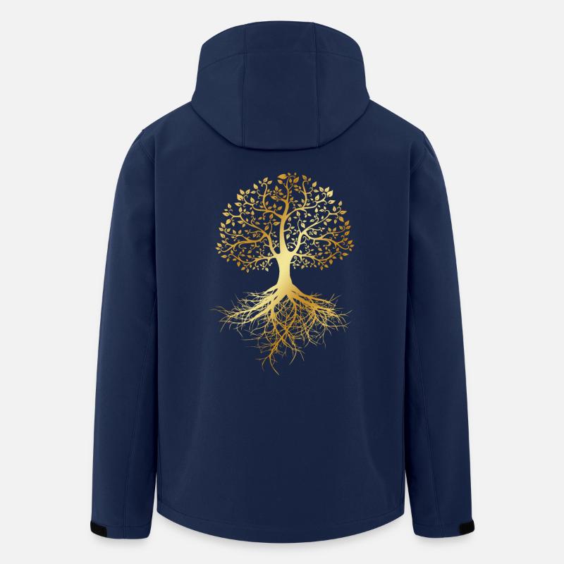 Baum des Lebens - Recycelte Männer Softshell-Jacke von Stanley/Stella - Navy