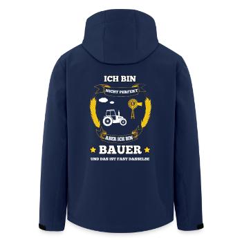Landwirtschaft T Shirt Geschenke für Landwirte - Recycelte Männer Softshell-Jacke von Stanley/Stella - Navy - Hinten - AI Model Male 185 light (185cm)
