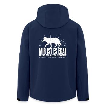 Hunde Shirt-Egal wer stirbt - Recycelte Männer Softshell-Jacke von Stanley/Stella - Navy - Hinten - AI Model Male 185 light (185cm)