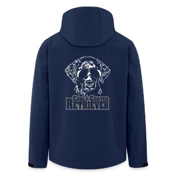 CURLY COATED RETRIEVER cool - Men’s Recycled Softshell Jacket by Stanley/Stella - navy - Back - AI Model Male 185 light (185cm)