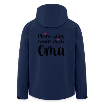 Oma - Recycelte Männer Softshell-Jacke von Stanley/Stella - Navy - Hinten - AI Model Male 185 light (185cm)