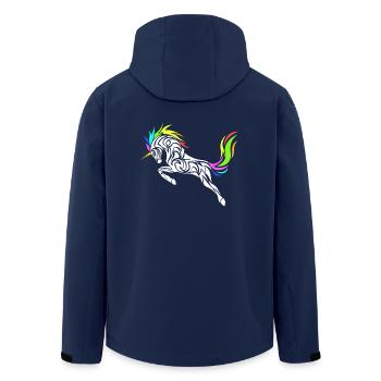 STYLISH LICORNE - Men’s Recycled Softshell Jacket by Stanley/Stella - navy - Back - AI Model Male 185 light (185cm)